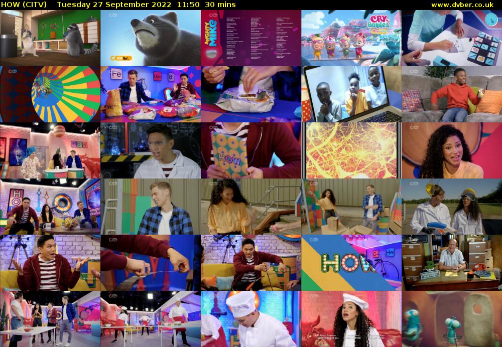HOW (CITV) Tuesday 27 September 2022 11:50 - 12:20
