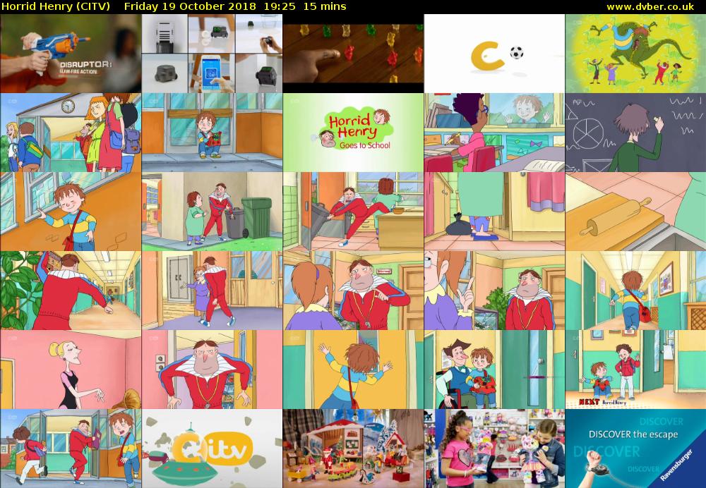 Horrid Henry (CITV) Friday 19 October 2018 19:25 - 19:40