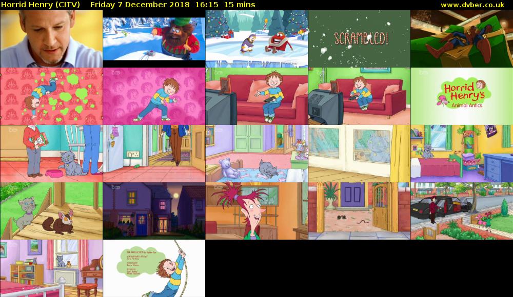 Horrid Henry (CITV) Friday 7 December 2018 16:15 - 16:30