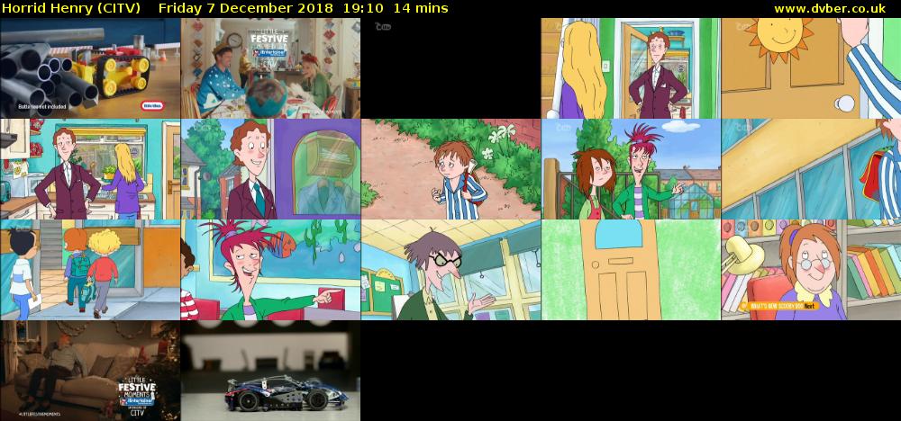Horrid Henry (CITV) Friday 7 December 2018 19:10 - 19:24