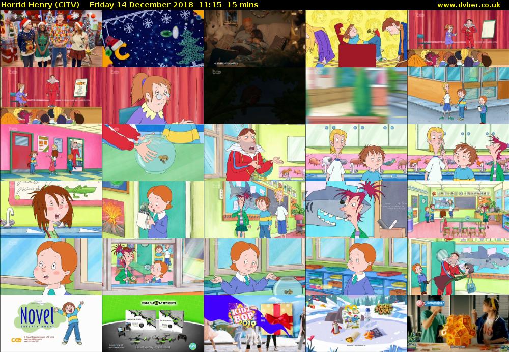 Horrid Henry (CITV) Friday 14 December 2018 11:15 - 11:30