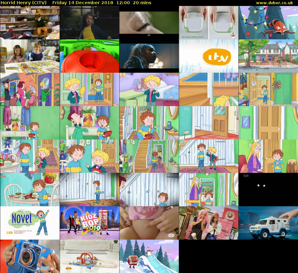 Horrid Henry (CITV) Friday 14 December 2018 12:00 - 12:20