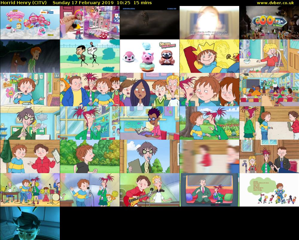 Horrid Henry (CITV) Sunday 17 February 2019 10:25 - 10:40