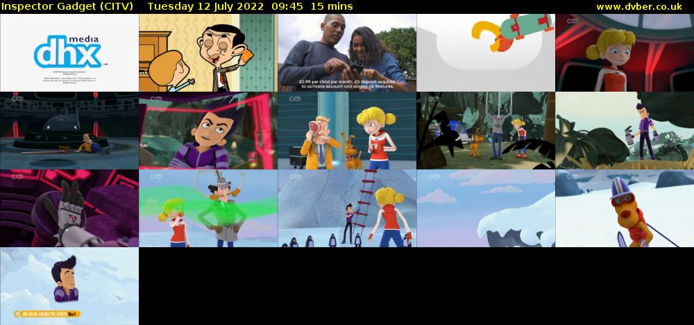 Inspector Gadget (CITV) Tuesday 12 July 2022 09:45 - 10:00