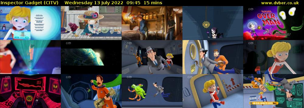 Inspector Gadget (CITV) Wednesday 13 July 2022 09:45 - 10:00