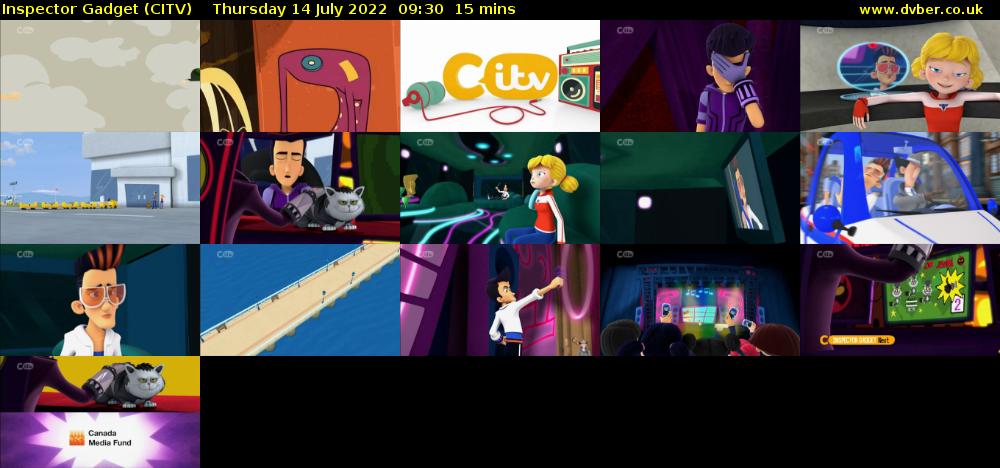Inspector Gadget (CITV) Thursday 14 July 2022 09:30 - 09:45