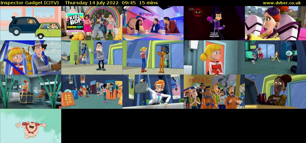 Inspector Gadget (CITV) Thursday 14 July 2022 09:45 - 10:00