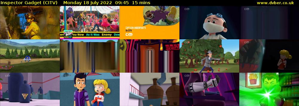 Inspector Gadget (CITV) Monday 18 July 2022 09:45 - 10:00