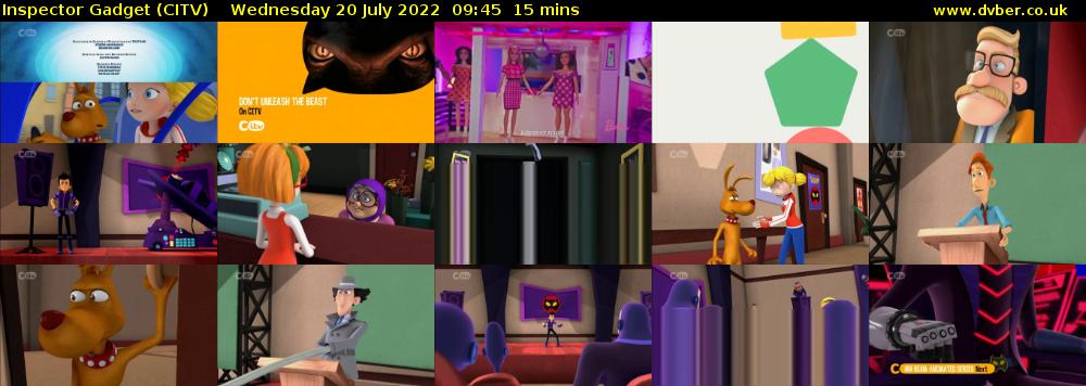 Inspector Gadget (CITV) Wednesday 20 July 2022 09:45 - 10:00