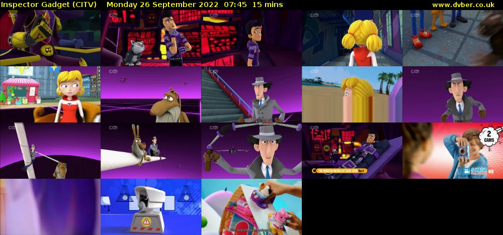 Inspector Gadget (CITV) Monday 26 September 2022 07:45 - 08:00