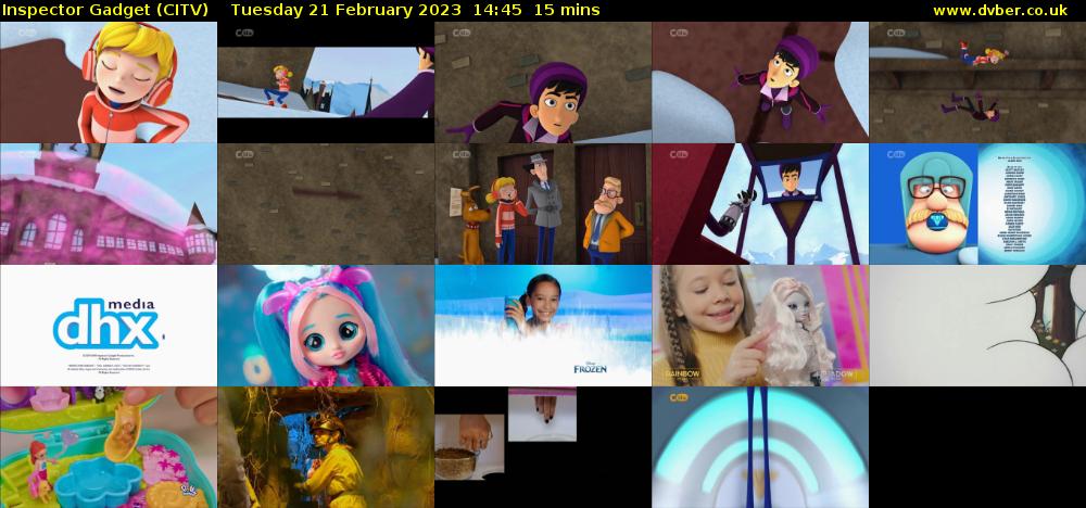 Inspector Gadget (CITV) Tuesday 21 February 2023 14:45 - 15:00
