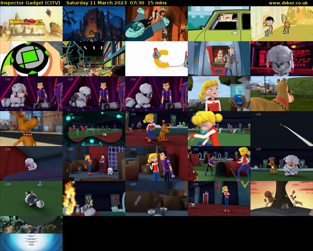 Inspector Gadget (CITV) Saturday 11 March 2023 07:30 - 07:45