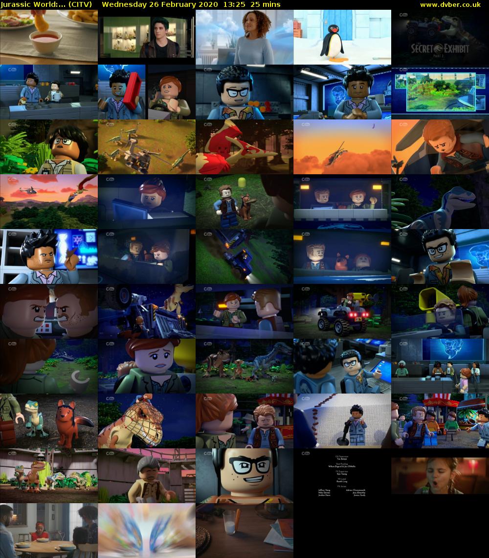 Jurassic World:... (CITV) Wednesday 26 February 2020 13:25 - 13:50