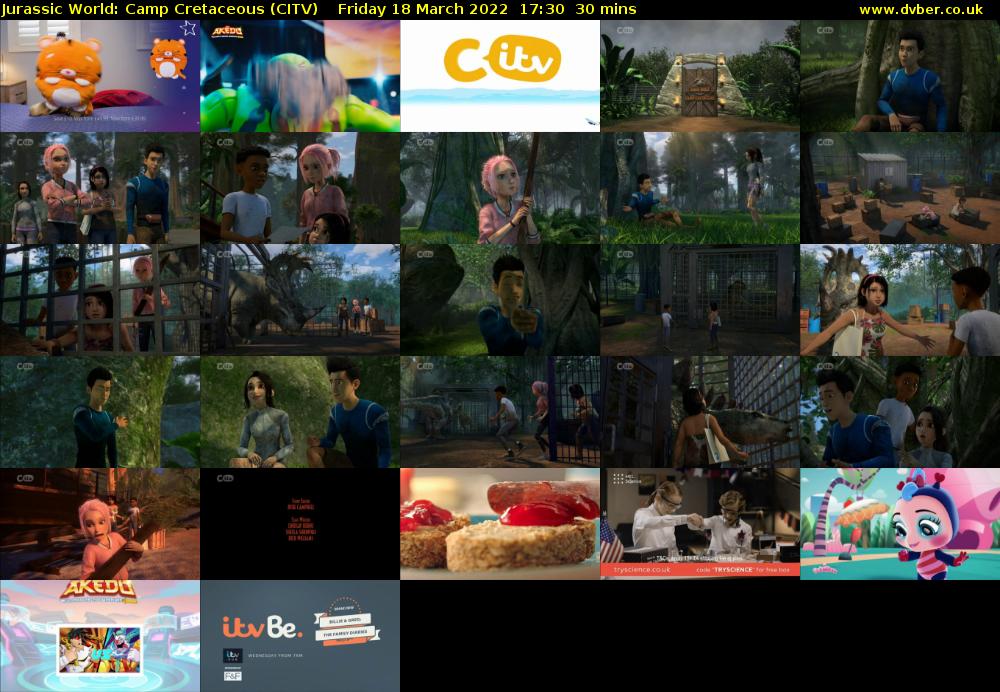 Jurassic World: Camp Cretaceous (CITV) Friday 18 March 2022 17:30 - 18:00