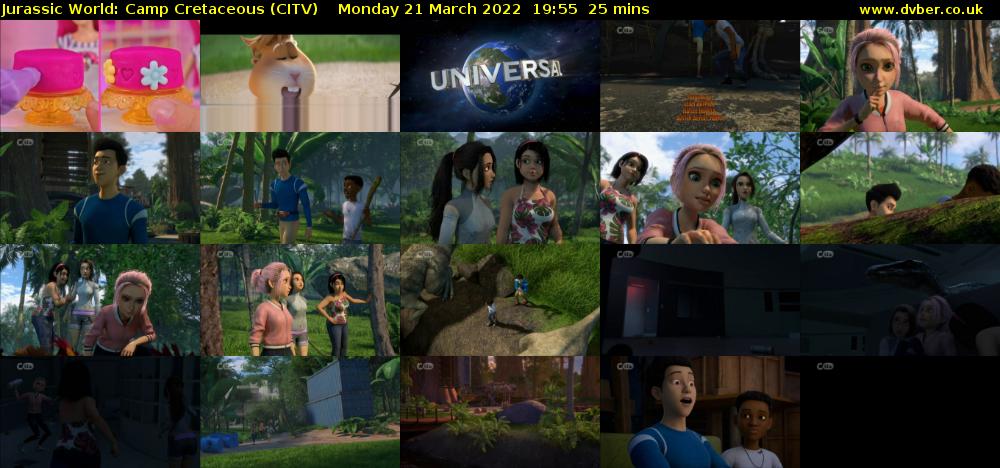 Jurassic World: Camp Cretaceous (CITV) Monday 21 March 2022 19:55 - 20:20