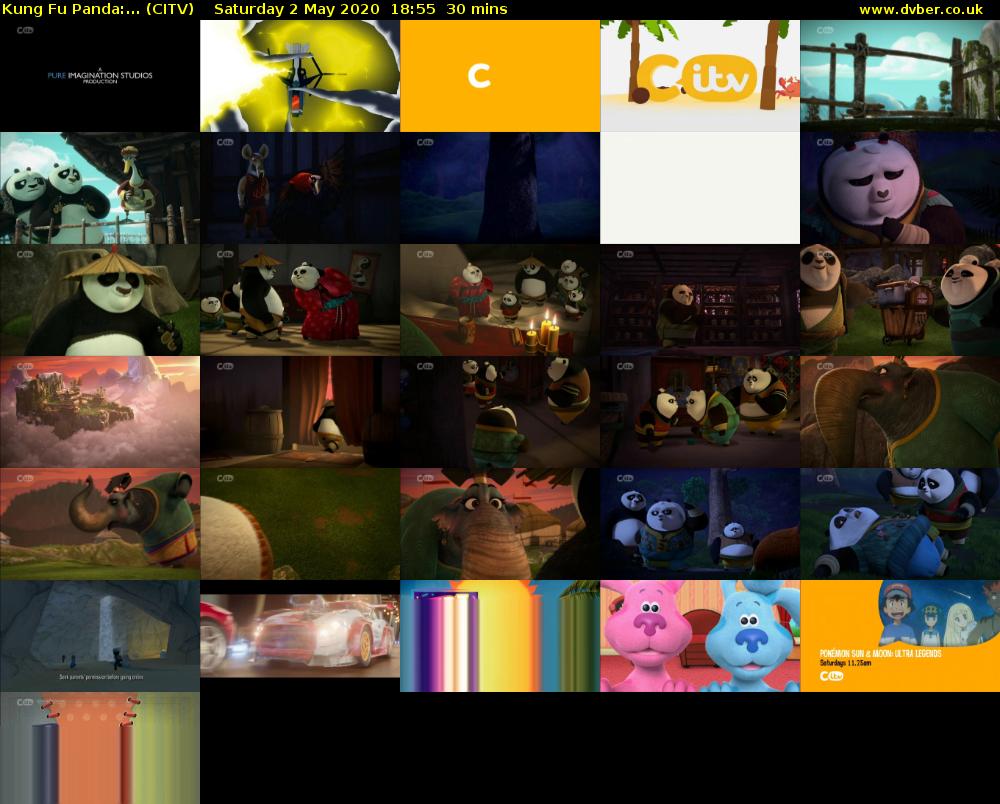 Kung Fu Panda:... (CITV) Saturday 2 May 2020 18:55 - 19:25