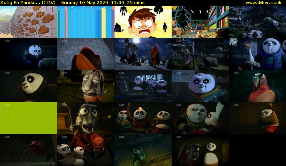 Kung Fu Panda:... (CITV) Sunday 10 May 2020 11:00 - 11:25
