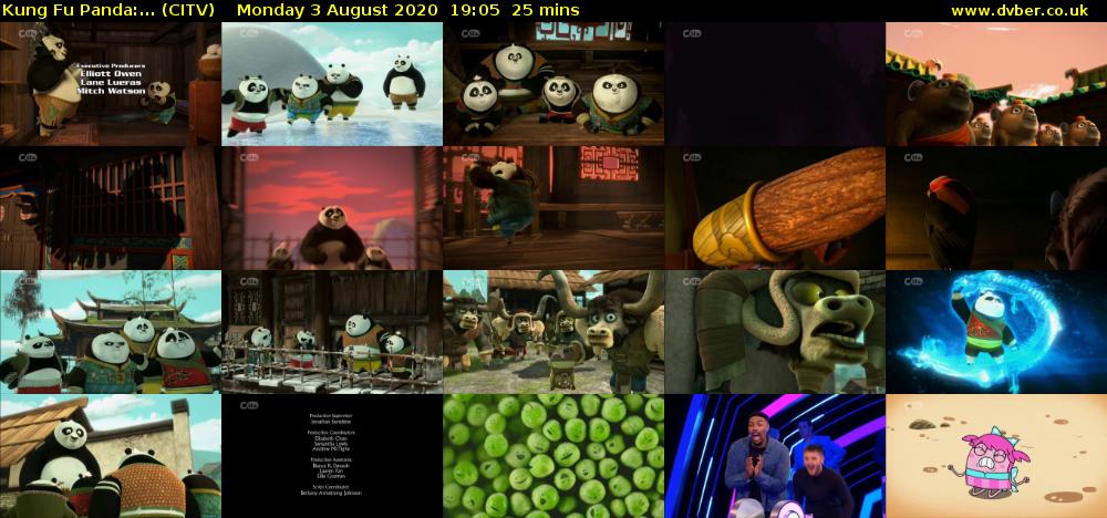 Kung Fu Panda:... (CITV) Monday 3 August 2020 19:05 - 19:30