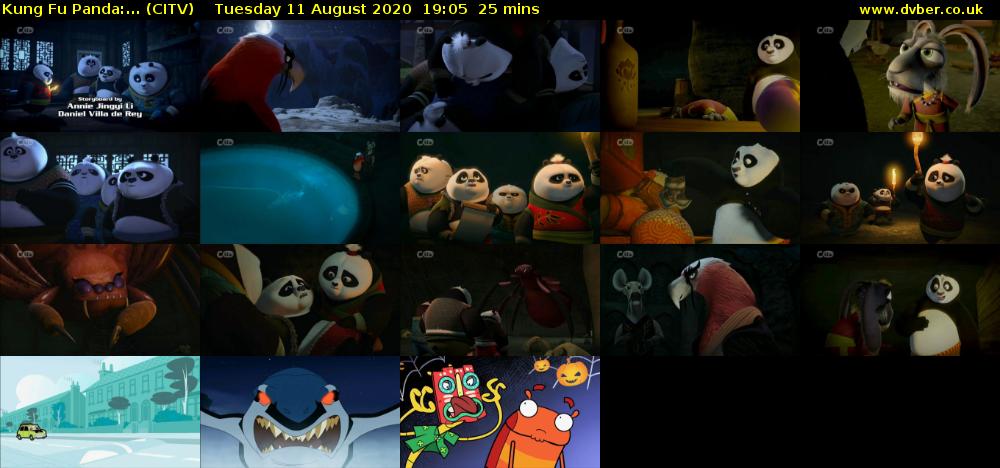 Kung Fu Panda:... (CITV) Tuesday 11 August 2020 19:05 - 19:30