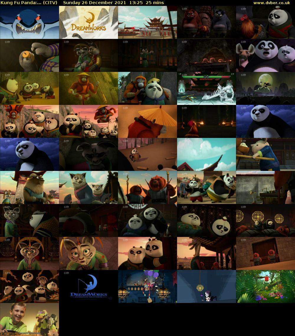 Kung Fu Panda:... (CITV) Sunday 26 December 2021 13:25 - 13:50