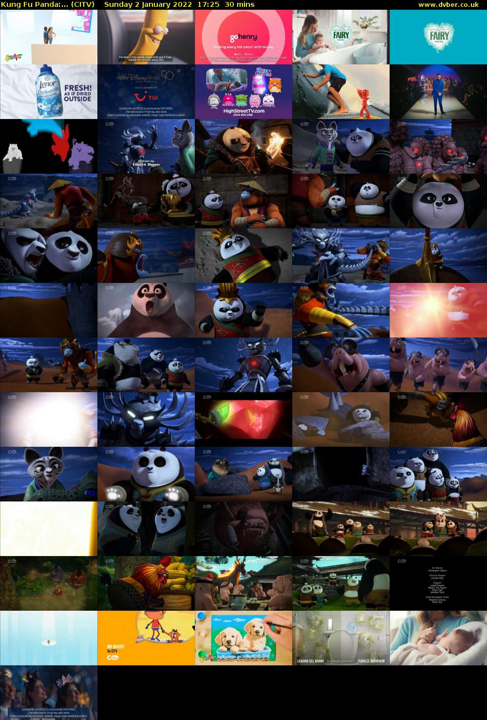 Kung Fu Panda:... (CITV) Sunday 2 January 2022 17:25 - 17:55