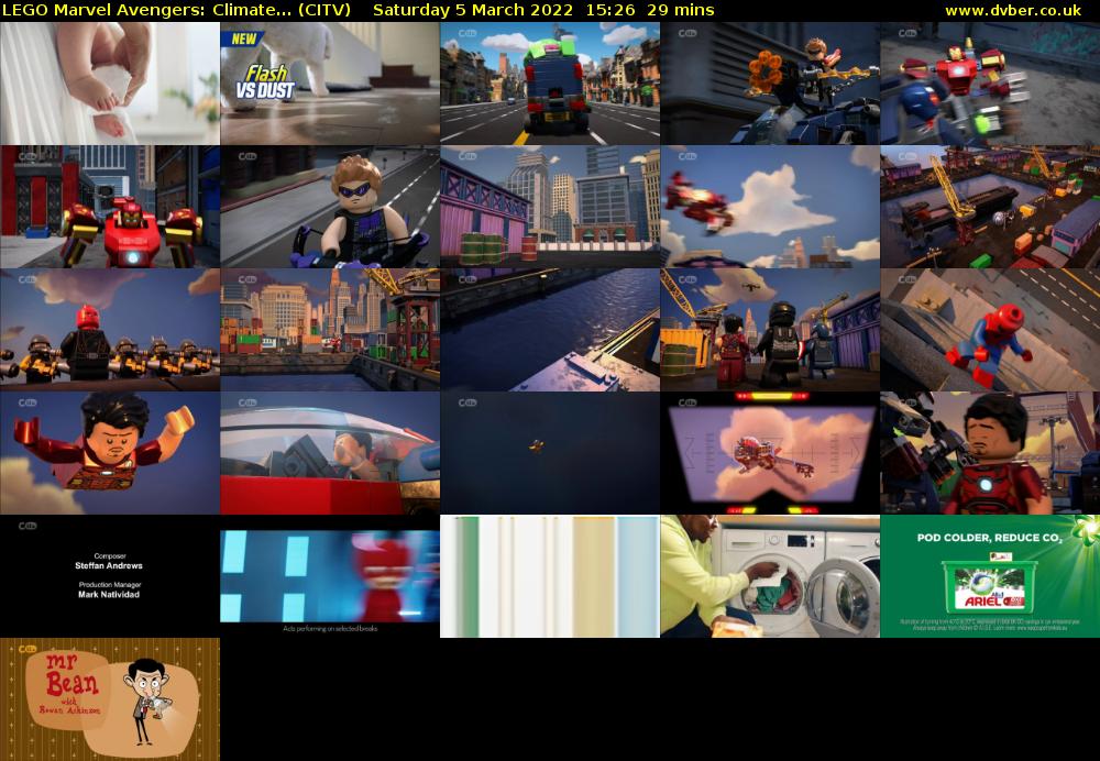 LEGO Marvel Avengers: Climate... (CITV) Saturday 5 March 2022 15:26 - 15:55