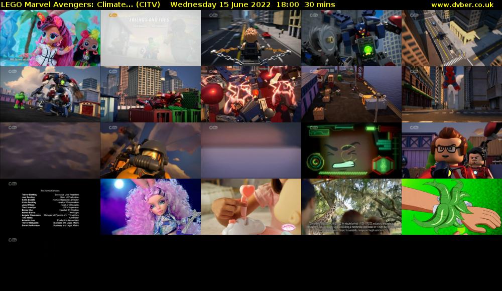 LEGO Marvel Avengers: Climate... (CITV) Wednesday 15 June 2022 18:00 - 18:30