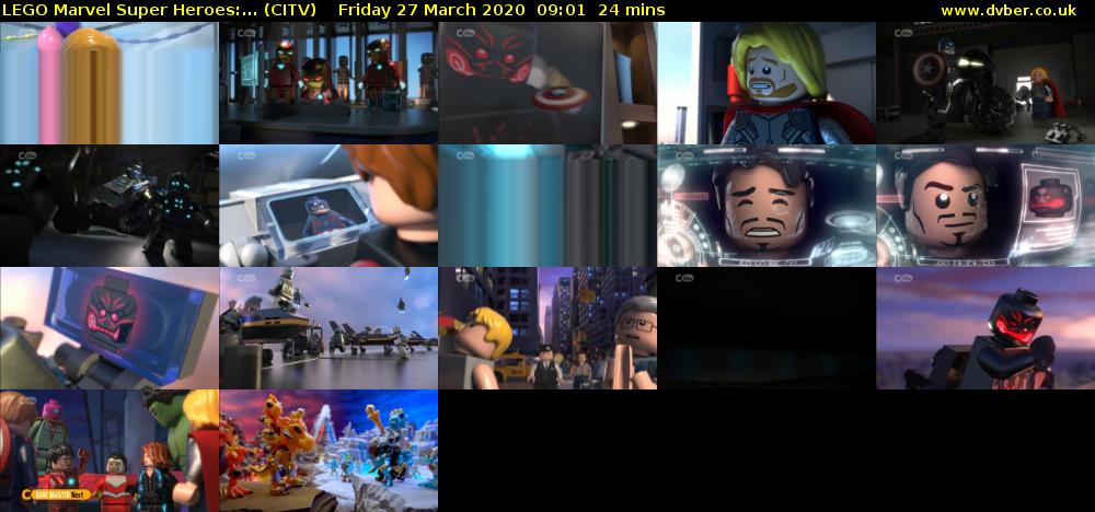 LEGO Marvel Super Heroes:... (CITV) Friday 27 March 2020 09:01 - 09:25
