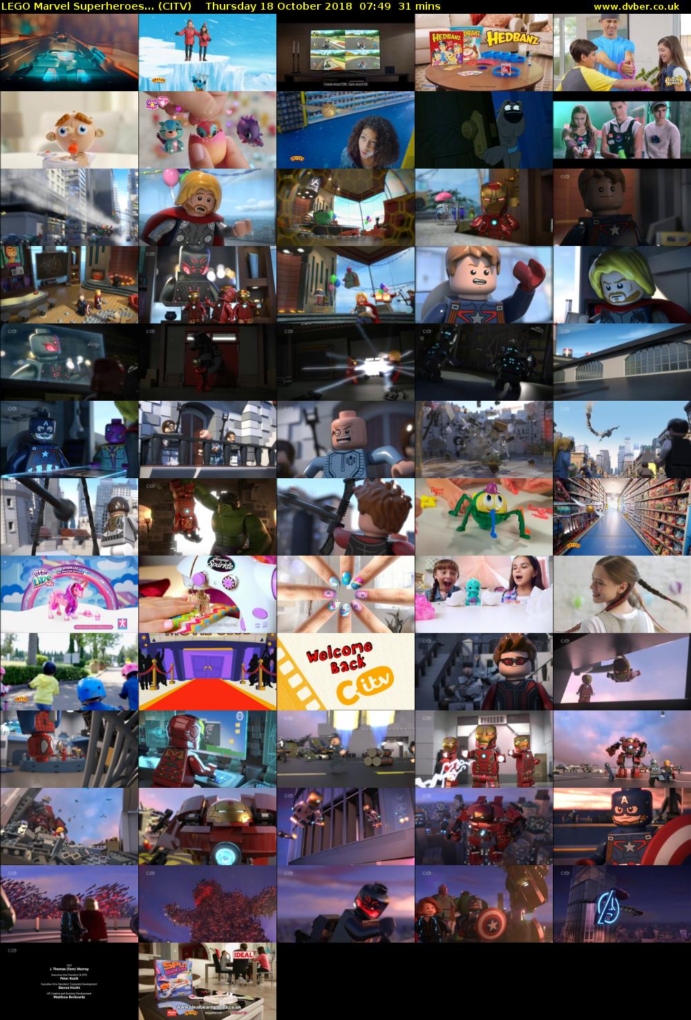 LEGO Marvel Superheroes... (CITV) Thursday 18 October 2018 07:49 - 08:20