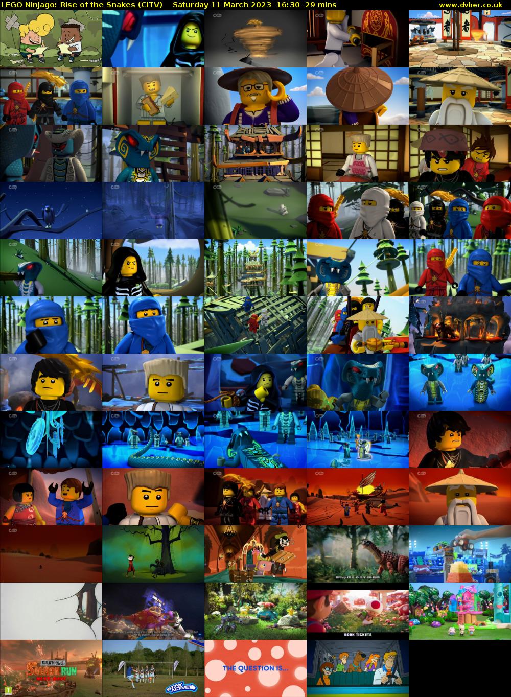 LEGO Ninjago: Rise of the Snakes (CITV) Saturday 11 March 2023 16:30 - 16:59