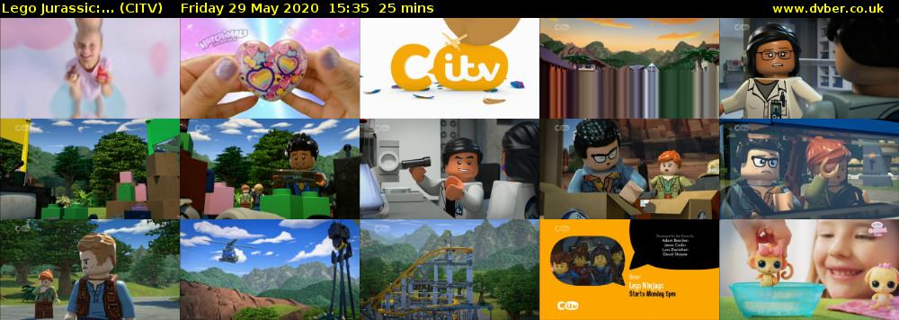 Lego Jurassic:... (CITV) Friday 29 May 2020 15:35 - 16:00