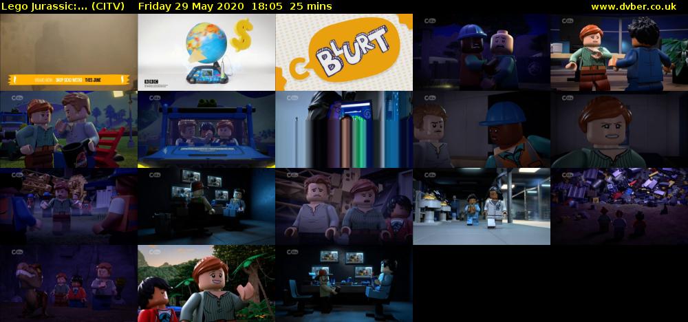 Lego Jurassic:... (CITV) Friday 29 May 2020 18:05 - 18:30