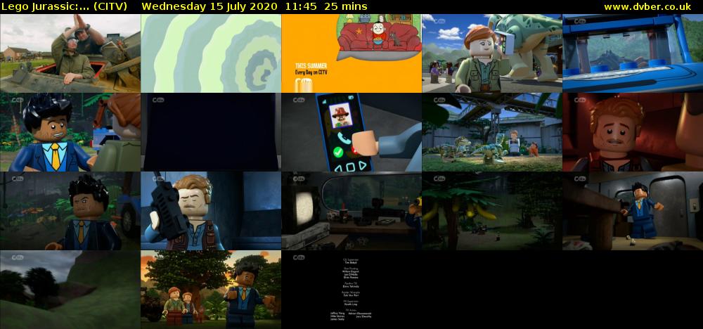 Lego Jurassic:... (CITV) Wednesday 15 July 2020 11:45 - 12:10