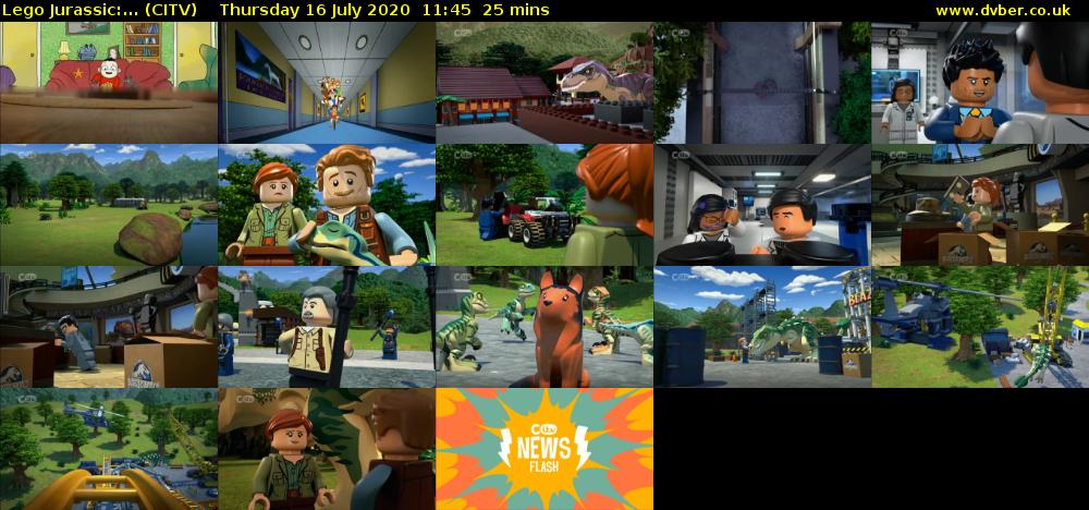 Lego Jurassic:... (CITV) Thursday 16 July 2020 11:45 - 12:10