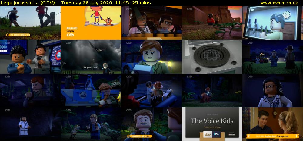 Lego Jurassic:... (CITV) Tuesday 28 July 2020 11:45 - 12:10