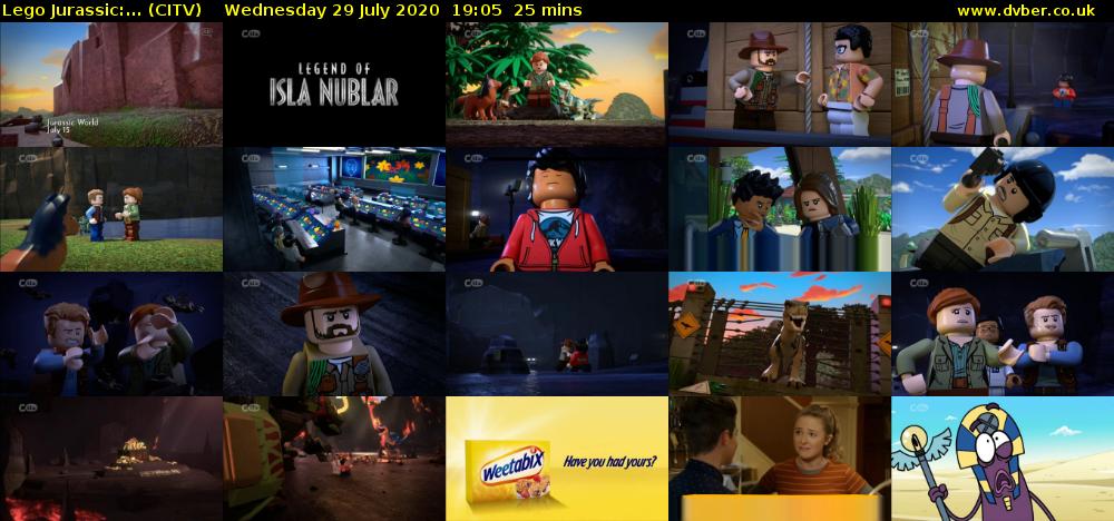 Lego Jurassic:... (CITV) Wednesday 29 July 2020 19:05 - 19:30