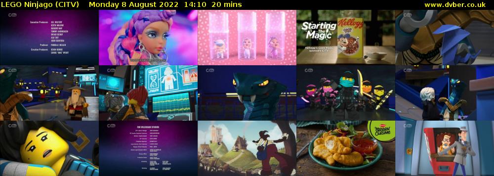 Lego Ninjago (CITV) Monday 8 August 2022 14:10 - 14:30