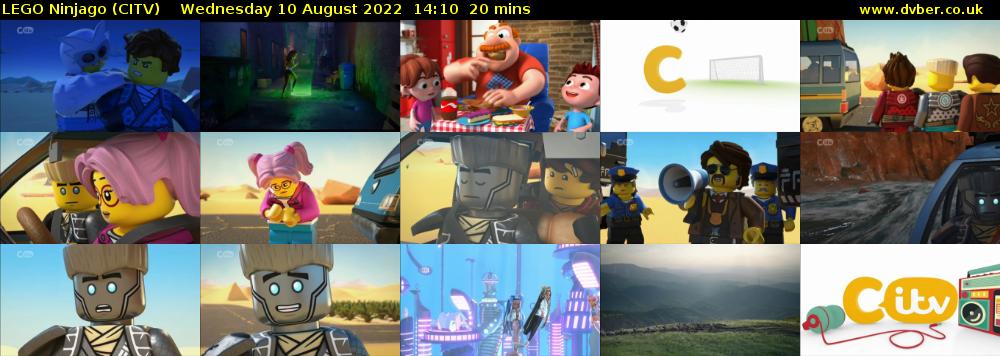 Lego Ninjago (CITV) Wednesday 10 August 2022 14:10 - 14:30