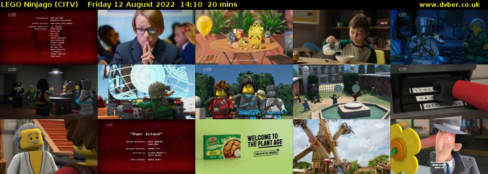 Lego Ninjago (CITV) Friday 12 August 2022 14:10 - 14:30
