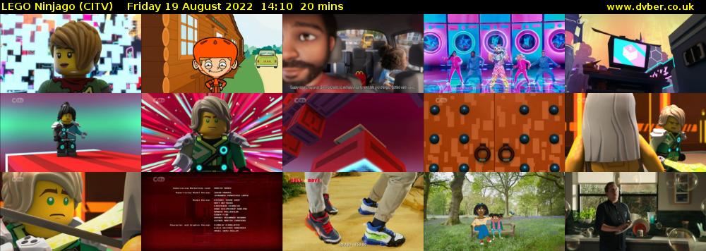 Lego Ninjago (CITV) Friday 19 August 2022 14:10 - 14:30