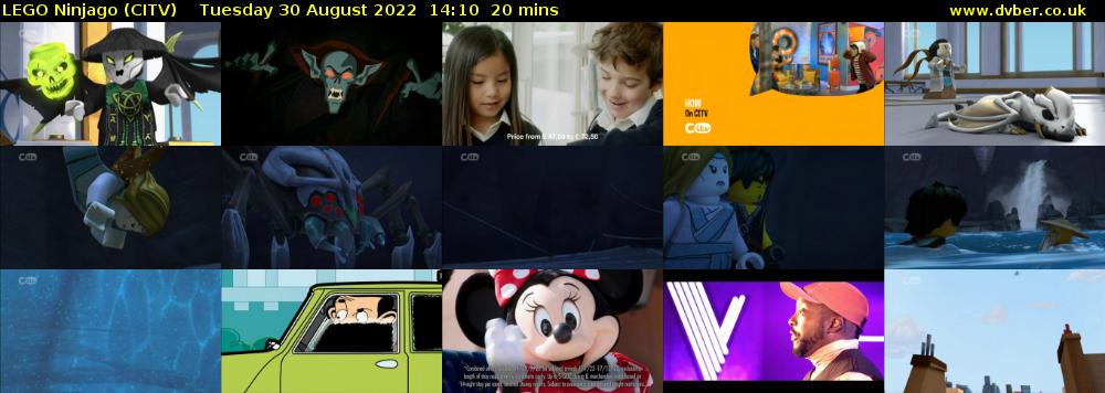 Lego Ninjago (CITV) Tuesday 30 August 2022 14:10 - 14:30