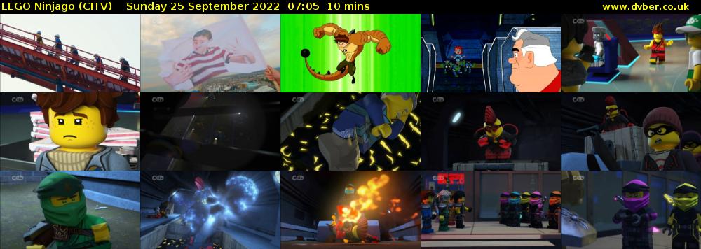 Lego Ninjago (CITV) Sunday 25 September 2022 07:05 - 07:15