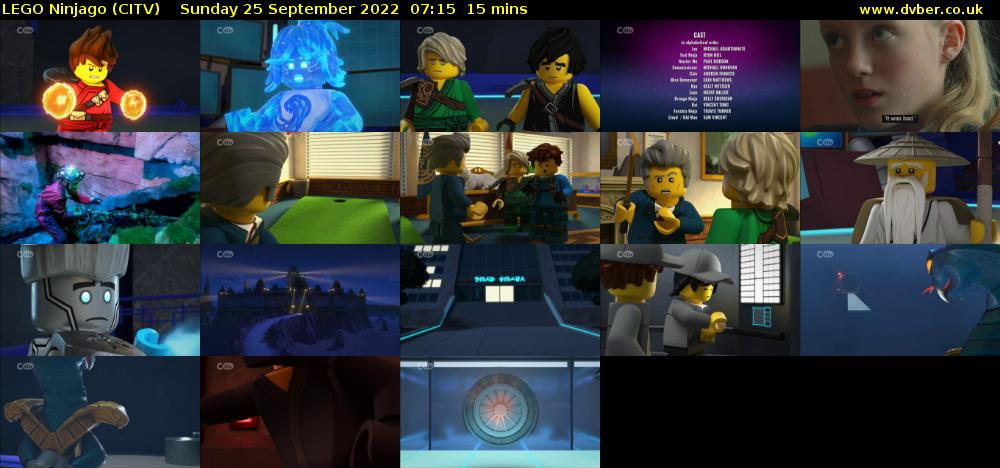 Lego Ninjago (CITV) Sunday 25 September 2022 07:15 - 07:30