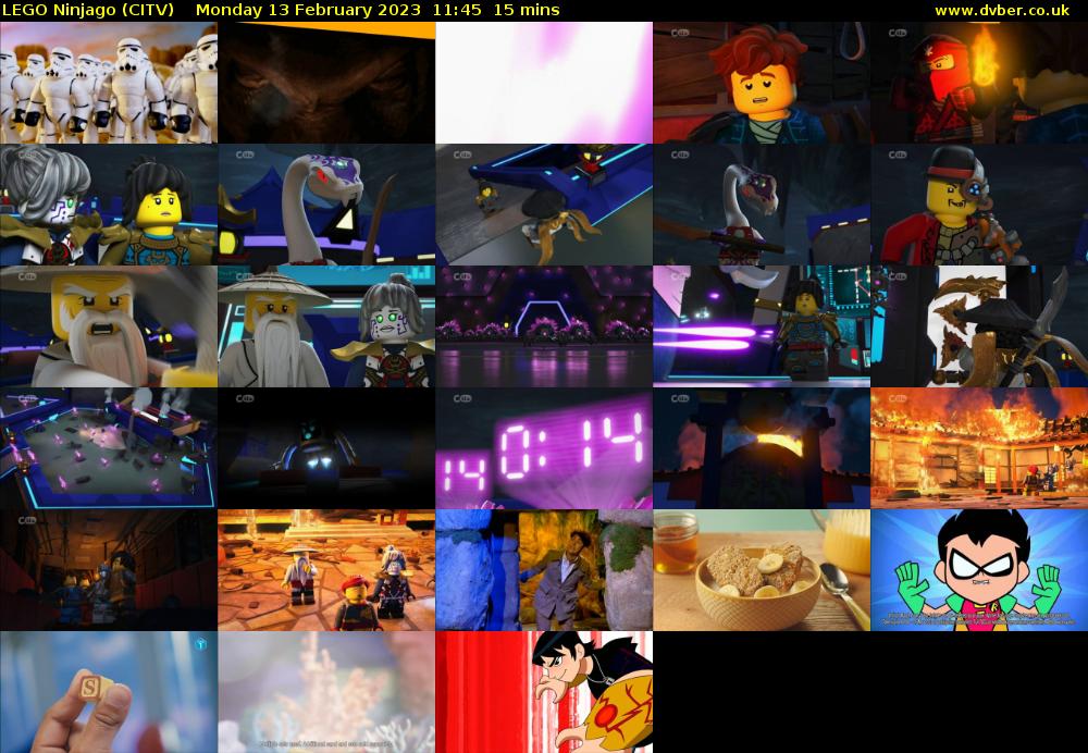 Lego Ninjago (CITV) Monday 13 February 2023 11:45 - 12:00