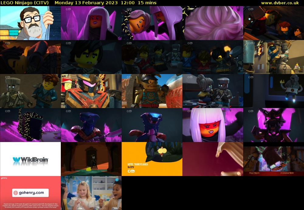 Lego Ninjago (CITV) Monday 13 February 2023 12:00 - 12:15