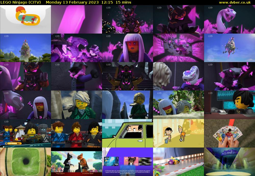 Lego Ninjago (CITV) Monday 13 February 2023 12:15 - 12:30