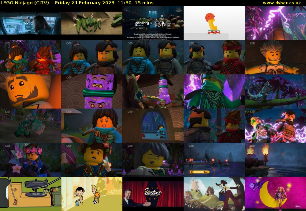 Lego Ninjago (CITV) Friday 24 February 2023 11:30 - 11:45