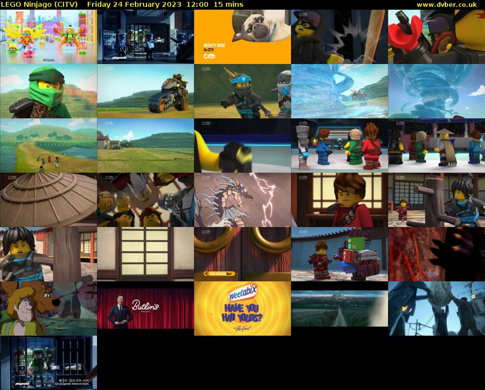 Lego Ninjago (CITV) Friday 24 February 2023 12:00 - 12:15