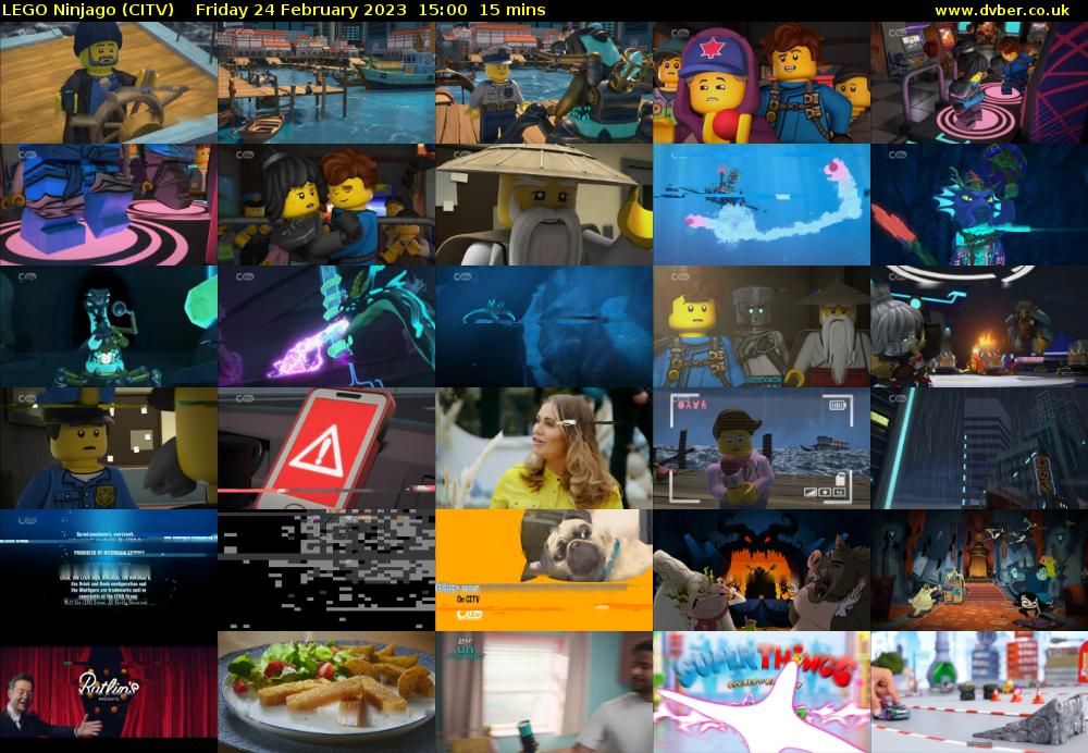 Lego Ninjago (CITV) Friday 24 February 2023 15:00 - 15:15