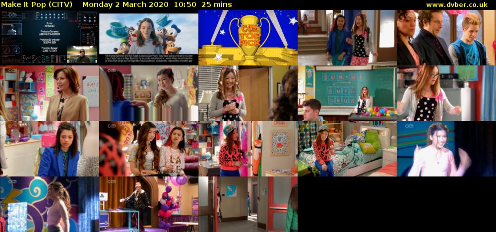 Make It Pop (CITV) Monday 2 March 2020 10:50 - 11:15